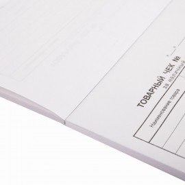 Бланк бухгалтерский, офсет, 2-слойный самокопирующийся, "Товарный чек", А6 (110х143 мм), СПАЙКА 50 шт., 130050