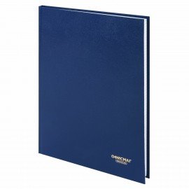 Книга учета 96 л., клетка, твердая, бумвинил, блок офсет, А4 (200х290 мм), ОФИСМАГ, 130177