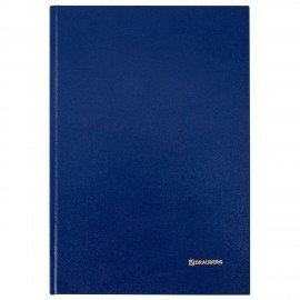 Книга учета 160 л., клетка, твердая, бумвинил, блок офсет, А4 (200х290 мм), BRAUBERG, 130182