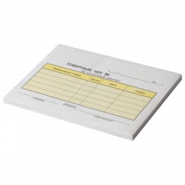 Товарный чек 2-х слойный самокопирующийся, А6 110х143мм, КОМПЛЕКТ 5 книжек по 50шт, STAFF, 130288