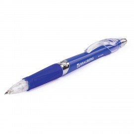 Ручка шариковая автоматическая с грипом BRAUBERG "Cobalt", СИНЯЯ, корпус синий, узел 0,7 мм, линия письма 0,35 мм, 141068