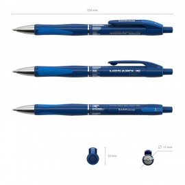 Ручка шариковая автоматическая ERICH KRAUSE "Megapolis Concept", СИНЯЯ, узел 0,7 мм, линия письма 0,35 мм, 31