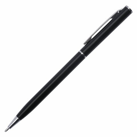 Ручка подарочная шариковая BRAUBERG "Delicate Black", корпус черный, узел 1 мм, линия письма 0,7 мм,синяя, 141399
