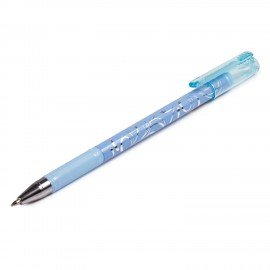 Ручка шариковая BRAUBERG "Flowertime", СИНЯЯ, корпус ассорти, узел 0,7 мм, линия письма 0,35 мм, 141539