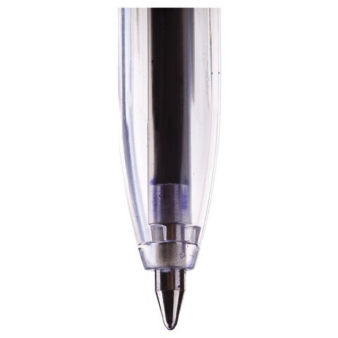 Ручка шариковая масляная "Оптима", СИНЯЯ, корпус прозрачный, узел 1 мм, линия письма 0,7 мм, РО20