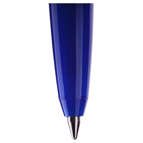 Ручка шариковая масляная "Тонкая линия письма", СИНЯЯ, корпус синий, узел 0,7 мм, линия письма 0,5 мм, РК20
