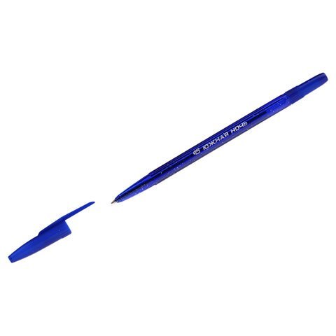 Ручка шариковая масляная "Южная ночь", СИНЯЯ, корпус тонированный синий, узел 0,7 мм, линия письма 0,5 мм, РШ-30390