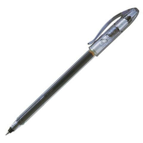 Ручка гелевая PILOT "Super Gel", ЧЕРНАЯ, корпус прозрачный, узел 0,5 мм, линия письма 0,3 мм, BL-SG-5