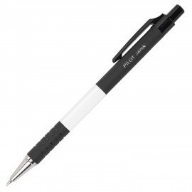 Ручка шариковая масляная автоматическая PILOT, корпус черный, узел 0,7 мм, линия 0,32 мм, синяя, BPRK-10M B