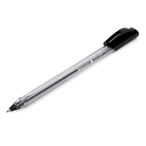 Ручка шариковая масляная BRAUBERG "Extra Glide", ЧЕРНАЯ, трехгранная, узел 1 мм, линия письма 0,5 мм, 142135