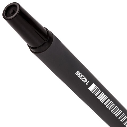 Ручка шариковая STAFF "EVERYDAY" BP-191, ЧЕРНАЯ, корпус прорезиненный черный, узел 0,7 мм, линия письма 0,35 мм, 142398
