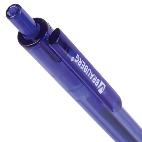 Ручка шариковая масляная автоматическая BRAUBERG "Tone", СИНЯЯ, корпус тонированный, узел 0,7 мм, линия письма 0,35 мм, 142414