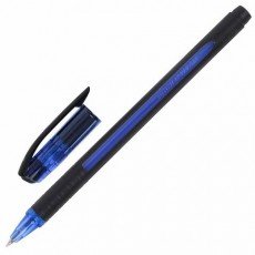 Ручка шариковая масляная с грипом UNI (Япония) "JetStream", СИНЯЯ, корпус синий, узел 0,7 мм, линия письма 0,35 мм, SX-101-07 BLUE