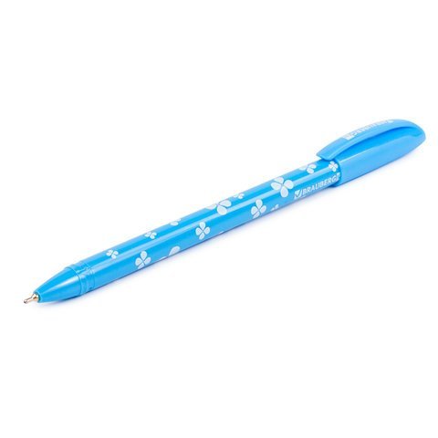 Ручка шариковая масляная BRAUBERG "FRUITY SF", СИНЯЯ, с узором, узел 1 мм, линия письма 0,5 мм, 142653