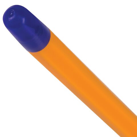 Ручка шариковая STAFF "EVERYDAY BP-247 Orange", СИНЯЯ, шестигранная, корпус оранжевый, линия письма 0,5 мм, 142661