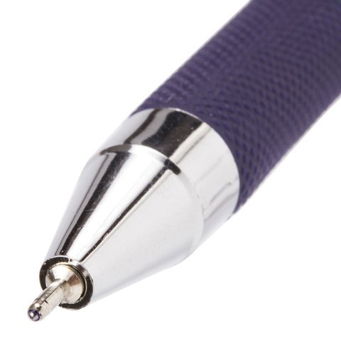 Ручка шариковая масляная с грипом BRAUBERG "Delta Plus", СИНЯЯ, печать, узел 0,7 мм, линия письма 0,35 мм, 142689