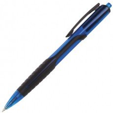 Ручка шариковая масляная автоматическая с грипом BRAUBERG "Phantom", СИНЯЯ, узел 0,7 мм, линия письма 0,35 мм, 142699