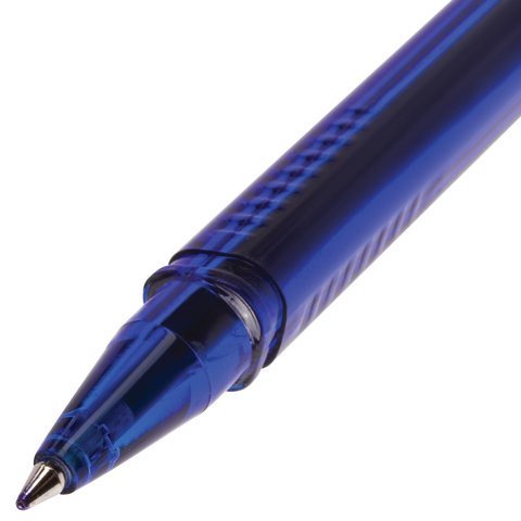 Ручка шариковая масляная BRAUBERG "Marine", СИНЯЯ, корпус тонированный синий, узел 0,7 мм, линия письма 0,35 мм, 142709
