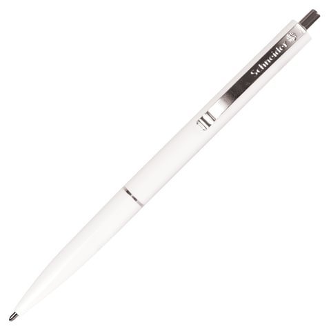 Ручка шариковая автоматическая SCHNEIDER "K15", СИНЯЯ, корпус белый, узел 1 мм, линия письма 0,5 мм, 130820