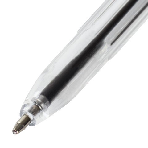 Ручка шариковая STAFF "C-51", СИНЯЯ, корпус прозрачный, узел 1 мм, линия письма 0,7 мм, 142812