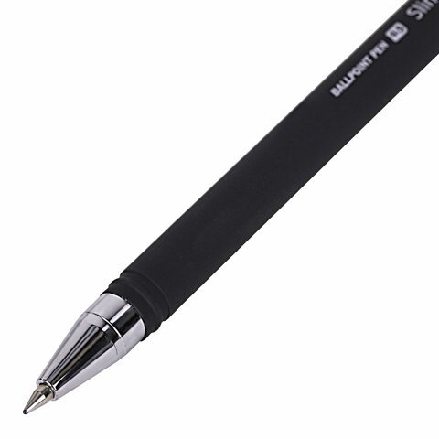 Ручка шариковая BRUNO VISCONTI "SlimWrite", "Black", СИНЯЯ, корпус черный, узел 0,5 мм, линия письма 0,3 мм, 20-0009