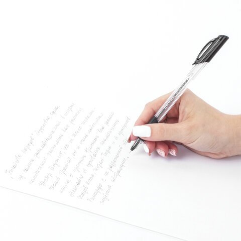 Ручка шариковая масляная BRAUBERG "Extra Glide GT", ЧЕРНАЯ, трехгранная, узел 0,7 мм, линия письма 0,35 мм, 142919