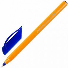 Ручка шариковая масляная BRAUBERG "Extra Glide Orange", СИНЯЯ, трехгранная, узел 0,7 мм, линия письма 0,35 мм, 142925