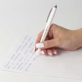 Ручка шариковая масляная автоматическая BRAUBERG "Sky White", СИНЯЯ, клип ассорти, узел 0,7 мм, линия письма 0,35 мм, 142950