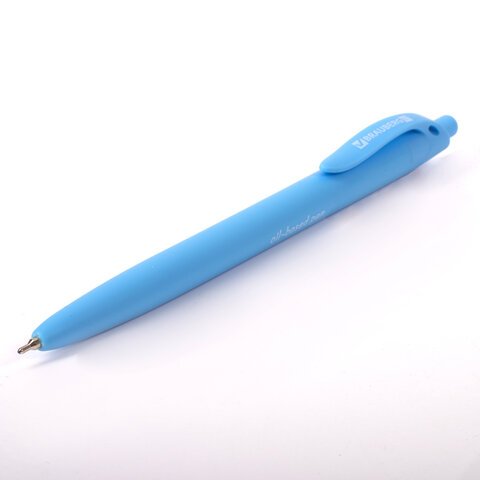 Ручка шариковая масляная автоматическая BRAUBERG "FRUITY Pastel", СИНЯЯ, корпус soft-touch, узел 0,7 мм, линия письма 0,35 мм, 142959, OBPR323