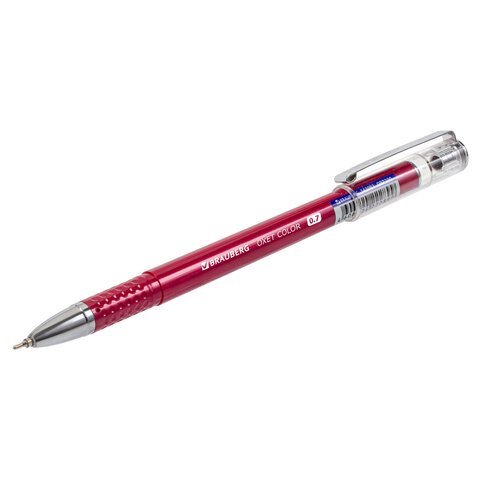 Ручка шариковая масляная BRAUBERG "Oxet Color", СИНЯЯ, корпус ассорти, В ДИСПЛЕЕ, игольчатый узел 0,7 мм, линия письма 0,35 мм, 143003