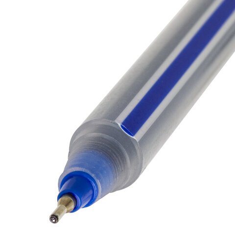 Ручка шариковая масляная STAFF "OBP-316", СИНЯЯ, корпус матовый, игольчатый узел 0,6 мм, линия письма 0,3 мм, 143021