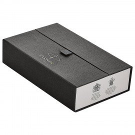 Ручка шариковая PARKER "Duofold Classic Black GT", корпус черный, позолоченные детали, черная, 1931386