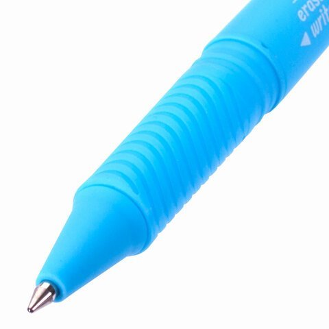Ручка стираемая гелевая с грипом BRAUBERG "SOFT&SILK FRUITY", СИНЯЯ, корпус ассорти, узел 0,7 мм, 143254