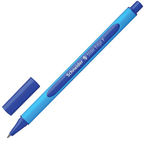 Ручка шариковая SCHNEIDER (Германия) "Slider Edge F", СИНЯЯ, трехгранная, узел 0,8 мм, линия письма 0,4 мм, 152003