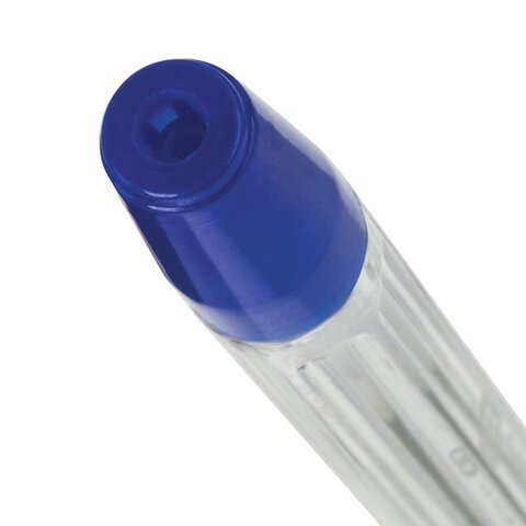 Ручка шариковая масляная с грипом BRAUBERG "i-Rite GT", СИНЯЯ, корпус прозрачный, узел 0,7 мм, 143300