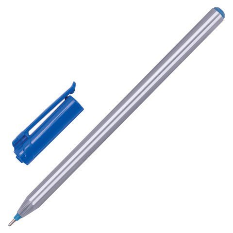 Ручка шариковая масляная PENSAN "Triball", СИНЯЯ, ДИСПЛЕЙ, трехгранная, узел 1 мм, линия письма 0,5 мм, 1003/S60