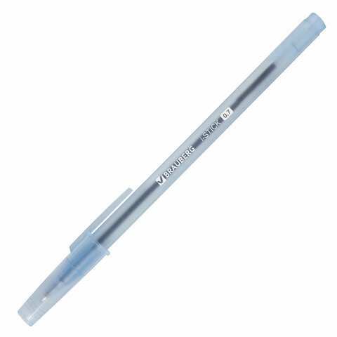 Ручка шариковая BRAUBERG "i-STICK" СИНЯЯ, пишущий узел 0,7 мм, линия письма 0,35 мм, 143442