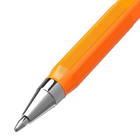 Ручка шариковая BRAUBERG "M-500 ORANGE", ЧЕРНАЯ, корпус оранжевый, узел 0,7 мм, линия письма 0,35 мм, 143449