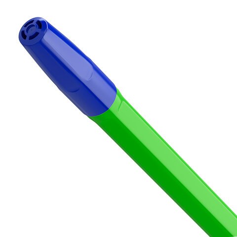 Ручка шариковая BRAUBERG "M-500 NEON", СИНЯЯ, корпус ассорти, узел 0,7 мм, линия письма 0,35 мм, 143452