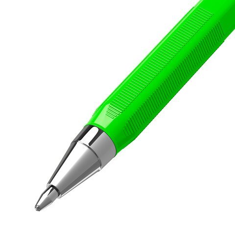 Ручка шариковая BRAUBERG "M-500 NEON", СИНЯЯ, корпус ассорти, узел 0,7 мм, линия письма 0,35 мм, 143452