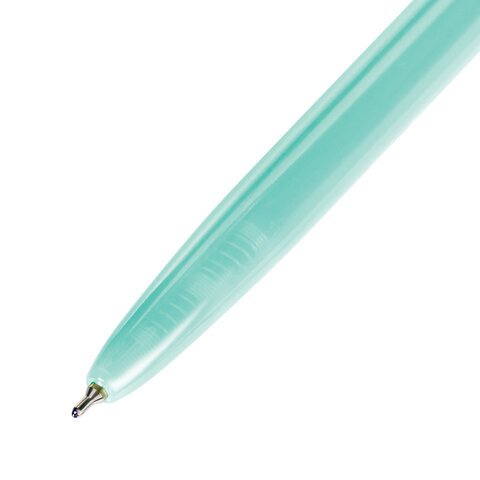Ручка шариковая автоматическая BRAUBERG "PASTEL", СИНЯЯ, корпус ассорти, 0,7 мм, линия письма 0,35 мм, 143456