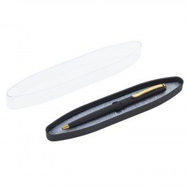 Ручка подарочная шариковая BRAUBERG "Maestro", СИНЯЯ, корпус черный с золотистым, линия письма 0,5 мм, 143470