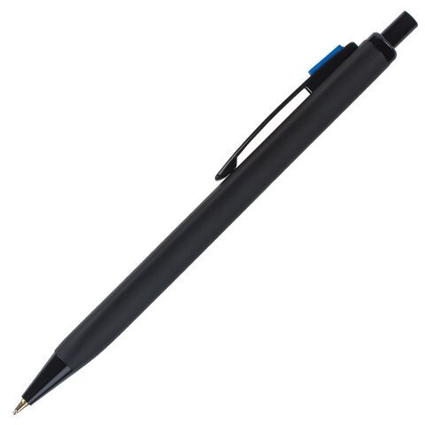 Ручка подарочная шариковая BRAUBERG "Nota", СИНЯЯ, корпус черный, трехгранная, линия письма 0,5 мм, 143488