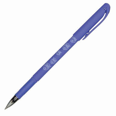 Ручка стираемая гелевая BRUNO VISCONTI "Совушки", СИНЯЯ, узел 0,5 мм, линия письма 0,3 мм, 20-0260