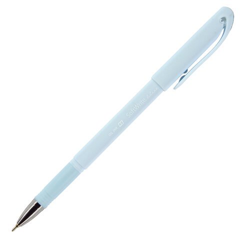 Ручка шариковая масляная BRUNO VISCONTI SoftWrite, СИНЯЯ, Zefir, корпус ассорти, узел 0,5 мм, линия письма 0,4 мм 20-0205