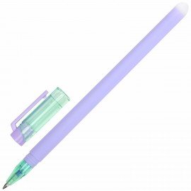 Ручки стираемые гелевые ЮНЛАНДИЯ "Лимонад", НАБОР 4 штуки, СИНИЕ, узел 0,5 мм, линия письма 0,35 мм, 143655