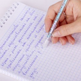 Ручка стираемая гелевая ЮНЛАНДИЯ "Совята", СИНЯЯ, корпус ассорти, узел 0,5 мм, линия письма 0,35 мм, 143658
