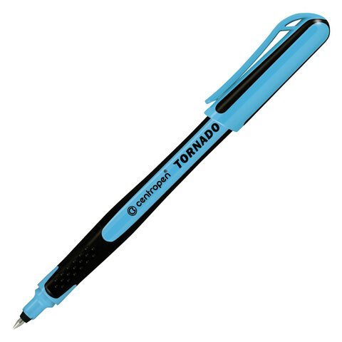 Ручка-роллер СИНЯЯ CENTROPEN "Tornado Cool", корпус ассорти, узел 0,5 мм, линия письма 0,3 мм, 4775, 3 4775 1001