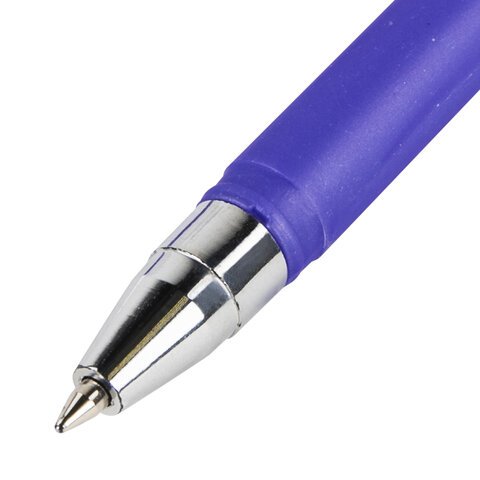 Ручка шариковая BRAUBERG SOFT TOUCH STICK "METALLIC", СИНЯЯ, мягкое покрытие, корпус ассорти, узел 0,7 мм, 143699