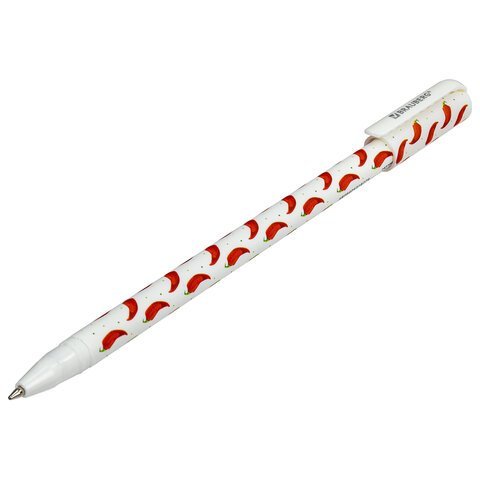 Ручка шариковая BRAUBERG SOFT TOUCH STICK "CHILI PEPPER", СИНЯЯ, мягкое покрытие, узел 0,7 мм, 143708